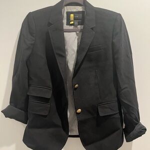 J. Crew Black and Gold Sport Coat with Notched Lapels